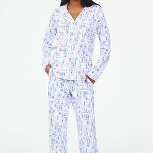 Roller Rabbit Nantucket Memories Long Sleeve Polo Pajamas Size XSBLUE / XS